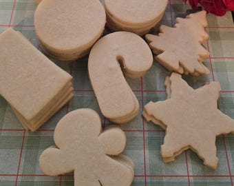 Blank Cookies for home cookie decorating, DIY cookies, undecorated vanilla sugar cookies