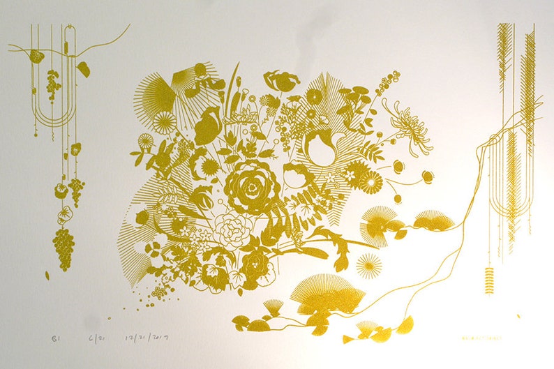 Silkscreen Prints : FLORA/FAUNA SERIES Flora