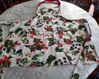 Raspberry Garden Apron