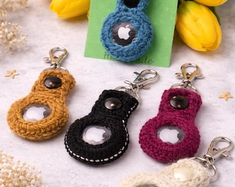AirTag Holder Keychain Airtag Keychain Case Airtag Holder Cute Crochet Airtag Holder Handmade Airtag Case Apple Airtag Cover Gift