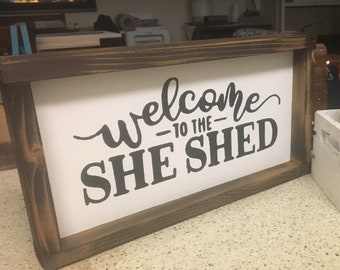She Shed Metal Cut Sign 15x13in She Shed Metal Cut Sign 15x13in