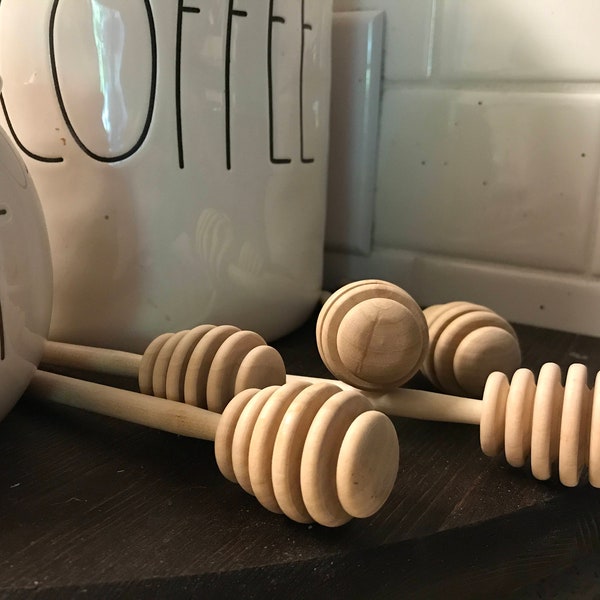Wooden Honey Dipper Etsy