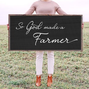 God made a Farmer | Rustic sign | Country Sign | Western Sign | Cowboy Cowgirl | Man Cave | Living Room Decor | Farmhouse