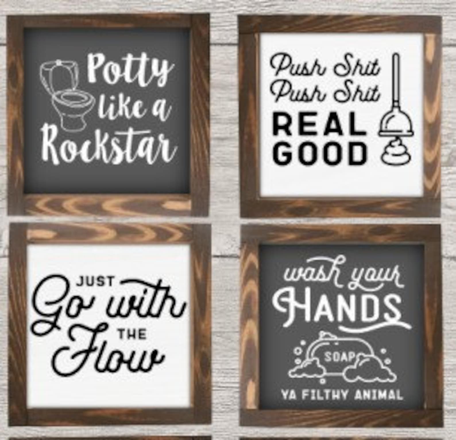 The Bathroom Collection Funny Bathroom Sign Bathroom Wall | Etsy