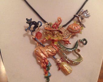 kirks folly stunning halloween pendantbrooch 18 necklace