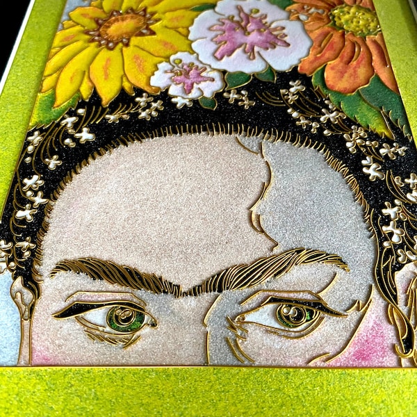 Frida · 芙烈達 |2017-1-R-016| Filigree Thangka | Latin America Series | 100% Handmade | Tibetan Handwork | Unique Amazing Gift (FREE Shipping)