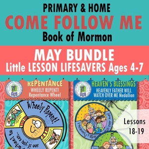 2024 MAY (weeks 1-4) Lessons 18-21 - Ages 4-7 Come Follow Me, Book of Mormon lesson activities BUNDLE - Primary children & home study