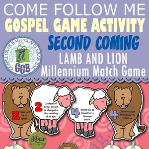SECOND COMING Post-and-Present Activity: When Jesus Returns, the World Will Know Peace (Lamb and Lion Millennium Match GAME)