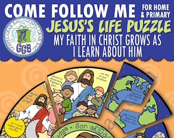 2019 JANUARY Lesson 2 Come Follow Me - Primary lesson and Home - Post-and-Present Activity: Jesus's Life Puzzle (My Faith Grows)