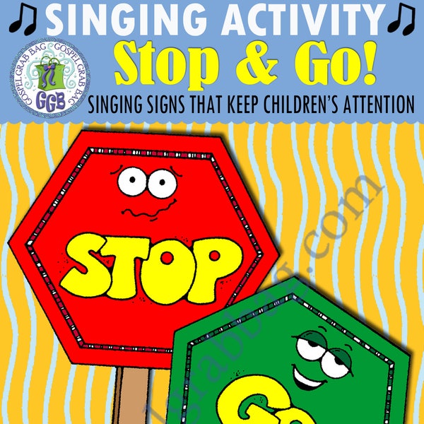 Primary Music Singing Activity, “Stop and Go! commands to stop or start singing, Primary chorister INSTANT DOWNLOAD - makes singing fun