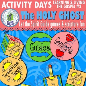 Activity Days Learning & Living the Gospel GOAL 3 - PRINTABLE Invite/Activity: Let the Spirit Guide Flashlight Tag/Toss, Scripture Underline