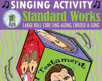 Primary Music Singing Activity, “Standard Works” Sing-along – roll the die – choose a song, Primary chorister INSTANT DOWNLOAD - singing fun