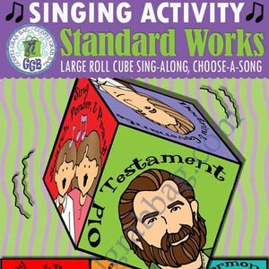 Primary Music Singing Activity, “Standard Works” Sing-along – roll the die – choose a song, Primary chorister INSTANT DOWNLOAD - singing fun