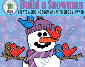 Primary Music Singing Activity, "Build a Snowman" pick-a-song, birds singing commands, & awards, music Primary chorister INSTANT DOWNLOAD