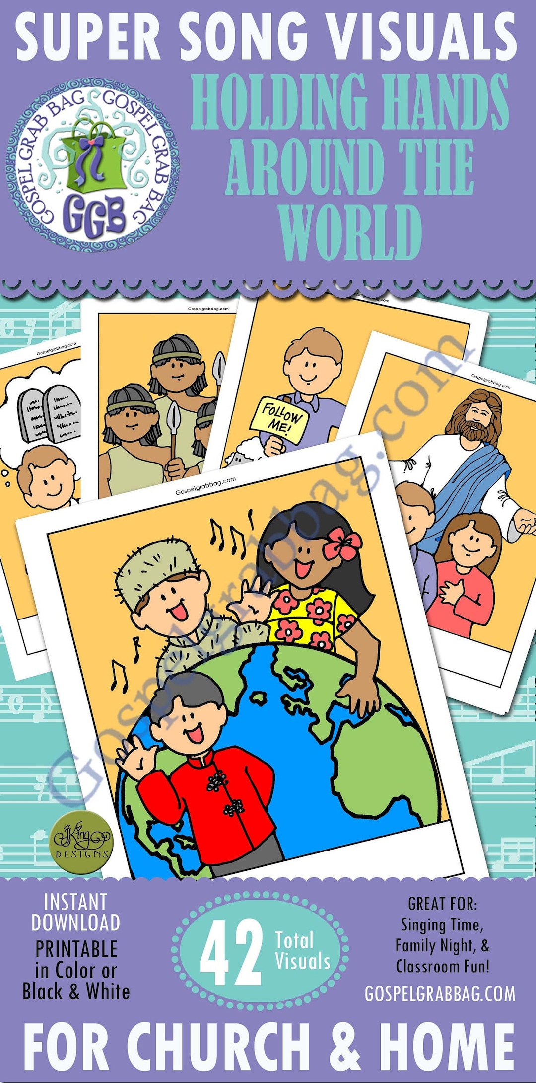children holding hands around the world song