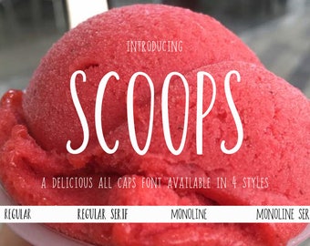Scoops Font, Monoline Font, Serif Font, Sans Serif Font, Tall Font, Commercial Download, Handwritten Font, Sleek Font, Digital