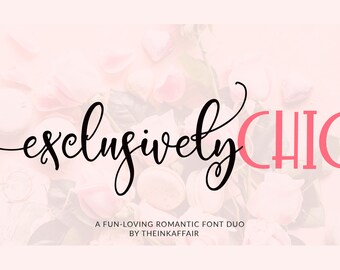 Calligraphy Script, Modern Font, Font Collection, Hand lettered Bundle, Font Duo, Sans Serif Font, Fancy Font, Wedding Font, Feminine Font