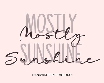 Handwritten font, handwriting font, sans serif font, script font, cursive font, cute font, wedding font, font duo, font bundle, logo font