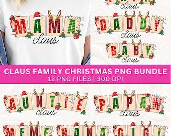 Christmas Mama Gigi Nana Claus Bundle Png, Mama with Kids name Png, Grandma Christmas Png, Christmas Reindeer Png, Xmas Sublimation Designs