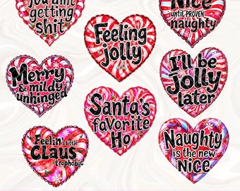 Sassy Snarky Christmas PNG Bundle, Merry Christmas Png, Adult Christmas Funny PNG, Candy Cane Santa Claus PNG, Trendy Tshirt Sublimation png