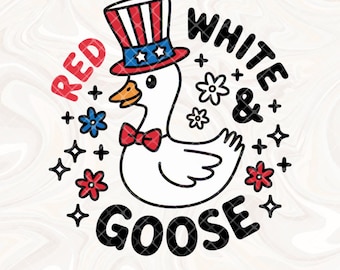 Red White And Goose PNG, Goose 4th of July Png, Trendy Fourth of July Png, 4th of July Goose Png, 4th of July Shirt Png, Sublimation Design