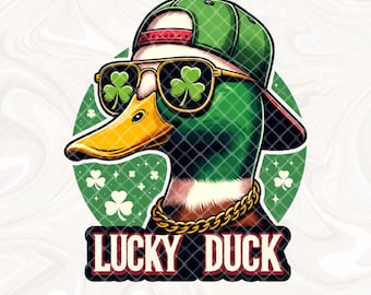 Lucky Duck PNG, Duck St Patricks Day PNG, St Patricks Shirt Design PNG, St Patricks Sublimation, Kids St Patricks png, Hunting season