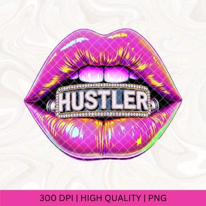 Glam Money Lips Sublimation PNG Clipart, Pink Lip Art, Mug, Tumbler, Scrapbooking, Female Hustler Girl Boss Design, Finance Female Funds
