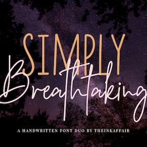 Scritto a mano font, font di scrittura a mano, carattere firma, duo Font, tipo di carattere Sans serif, Branding, Instagram font, sito web font, font Logo, Cursive