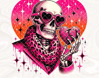 Heartbreaker PNG, Single season Skeleton PNG, Retro Valentine Shirt Design, Single png, Anti Valentine's Day Png, Funny Tshirt Valentine Png