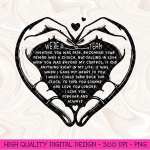 We Are A Team Promise Hand In Hand Svg, Anniversary Gift Husband And Wife, Anniversary, Husband and Wife Svg, Valentine&#39;s Couple, Hand Heart