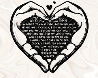 We Are A Team Promise Hand In Hand Svg, Anniversary Gift Husband And Wife, Anniversary, Husband and Wife Svg, Valentine's Couple, Hand Heart