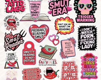 Smutty Book PNG Bundle, Book Smut Bundle, Smutty Books Sublimation PNG, Bookish Spicy Book lover Png, Bookish Clipart PNG, Morally Grey png