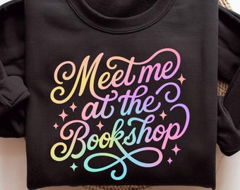 Meet Me at the Bookshop, Reader Book Lover Png, Cute Bookish Quote PNG, Viral Girly Png, Sticker Sublimation, Valentine Bookish Girlie