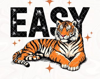 Tigre fácil PNG, Tigre retro PNG, Diseño de tigre retro, Diseño de sublimación de camiseta de tigre de moda PNG, Tigre de moda, Sublimación de camiseta desgastada