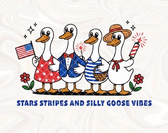 4th of July Goose PNG, America png, Coquette USA png, Fourth of July png, Patriotic png, Silly Goose png, Stars and stripes American Mom PNG