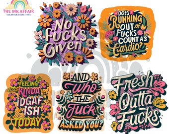 Sublimation bundle files for Mugs, Sarcastic PNG Designs, Funny Sublimation PNG Bundle, Sweary PNG Funny Mom png, Swearing Adult Sublimation
