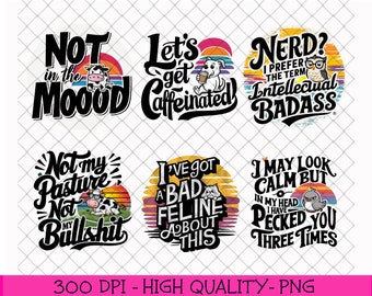 Funny Sublimation Mug Cute SVG PNG Bundle, Funny Animal Puns Png, Sarcastic Png, Funny Svg Png Bundle, Tshirt Designs, Sublimation for Mugs
