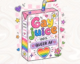 Gay Juice PNG, Queer AF Png, Pride Cartoon Png, LGBTQ Funny Png, Pride Png, Funny Lgbtq+ Png, Pride Month Png, Gay Humor Png, Love Wins Png