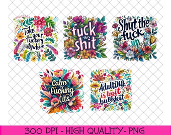 Funny Sarcastic Adult Rude Quotes PNG Bundle, Sarcastic Png, Funny Png Bundle, Sweary Png, Office Mom png, Sublimation for Mugs & T-shirts