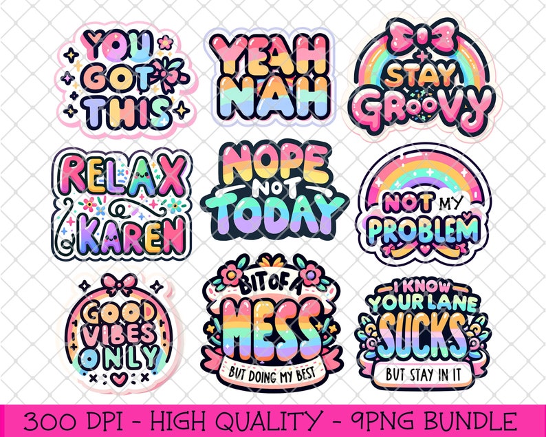 Funny Quotes PNG Bundle, Sassy Cute svg PNG Bundle, Sarcastic Sayings Png, Snarky Png Bundle, Inspirational Positive Png, Mugs & Tshirt PNG