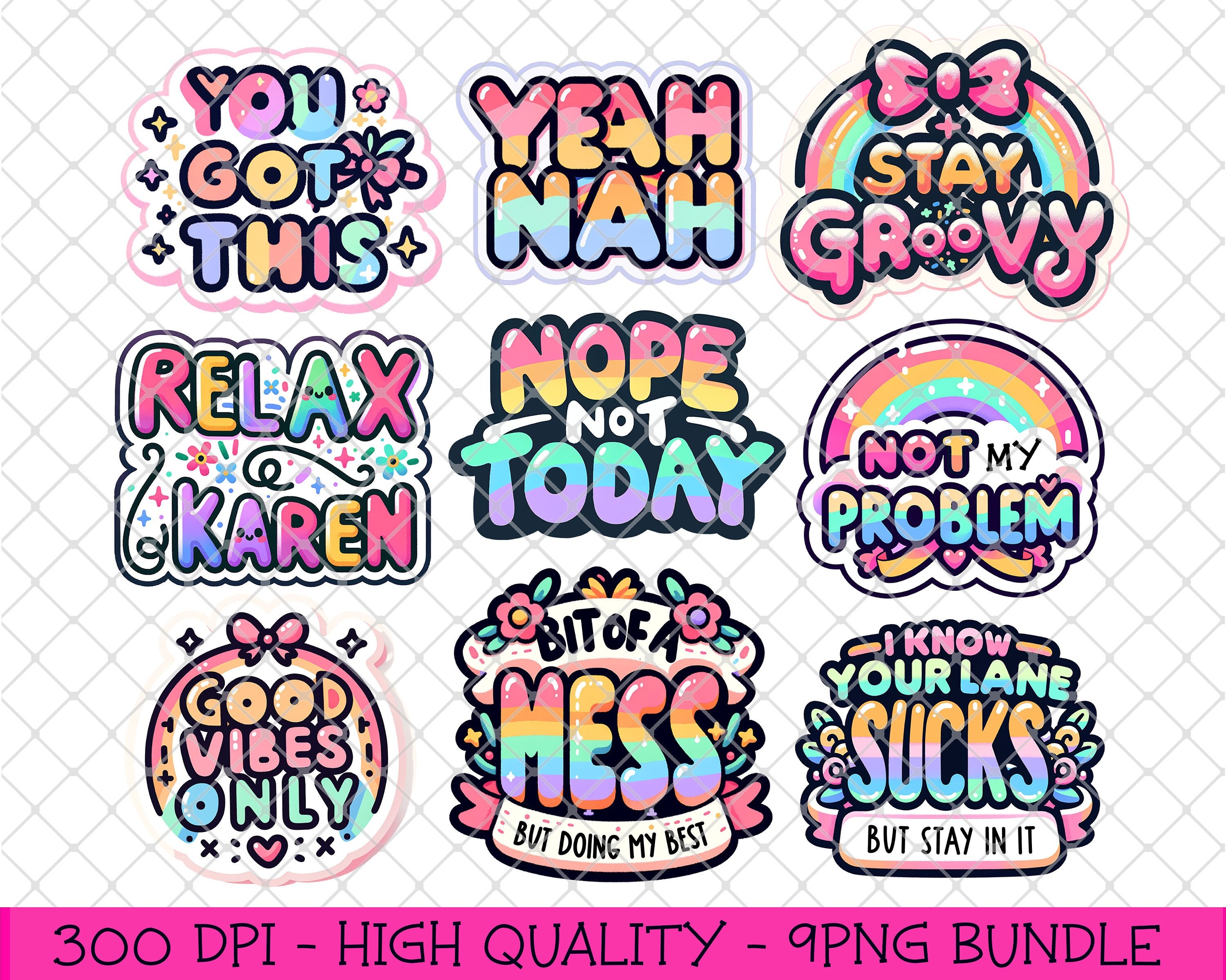 Funny Quotes PNG Bundle, Sassy Cute svg PNG Bundle, Sarcastic Sayings Png, Snarky Png Bundle, Inspirational Positive Png, Mugs & Tshirt PNG