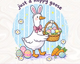 Preppy Easter Goose PNG, Coquette Silly Goose Easter Png, Retro Spring Whimsical Frame Easter png, Thanksgiving Tshirt png, Autumn png