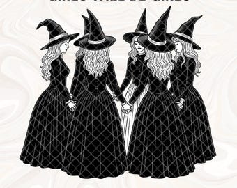 Girls Will Be Girls Witch Png, Halloween Sublimation Digital Download, Witchy png, Halloween Girls png, Aesthetic Halloween Shirt PNG