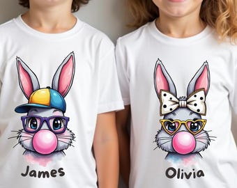 Nome personalizzato per bambini Coniglietto pasquale Png, Bambino e bambina Pasqua Png, Bambini piccoli Pasqua Png, Pennellata pasquale Png, Fiocco Coquette, Coniglietto pasquale Png
