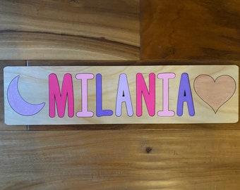 Personalized Wood Name Puzzle Sign for Kids Gift