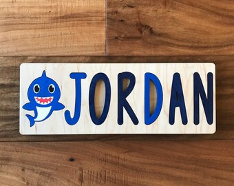 Personalized Wood Name Puzzle Sign for Kids Gift