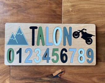 Personalized Wood Name Puzzle Sign for Kids Gift