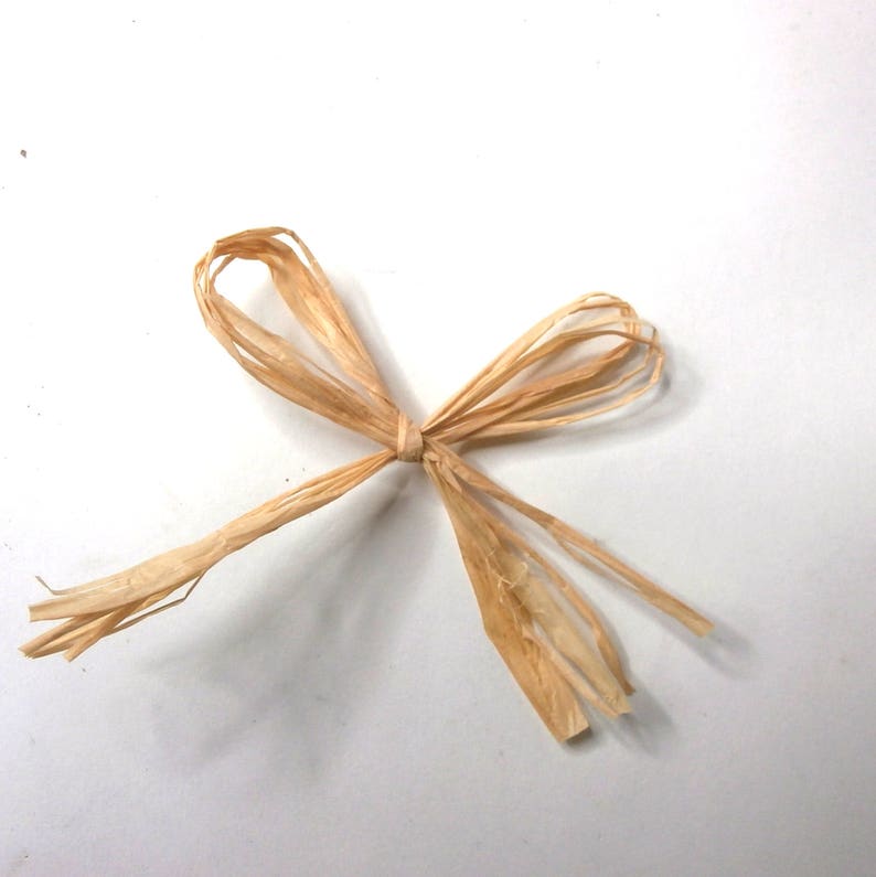 20 X Natural Raffia Bows Natural Fiber Ribbon Paper Rope Etsy