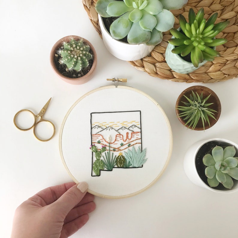 New Mexico State Embroidery Pattern Instant Digital Download Etsy