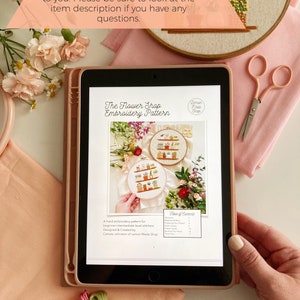 The Flower Shop Embroidery Pattern Instant Digital Download PDF Embroidery Pattern and Stitch Guide image 2